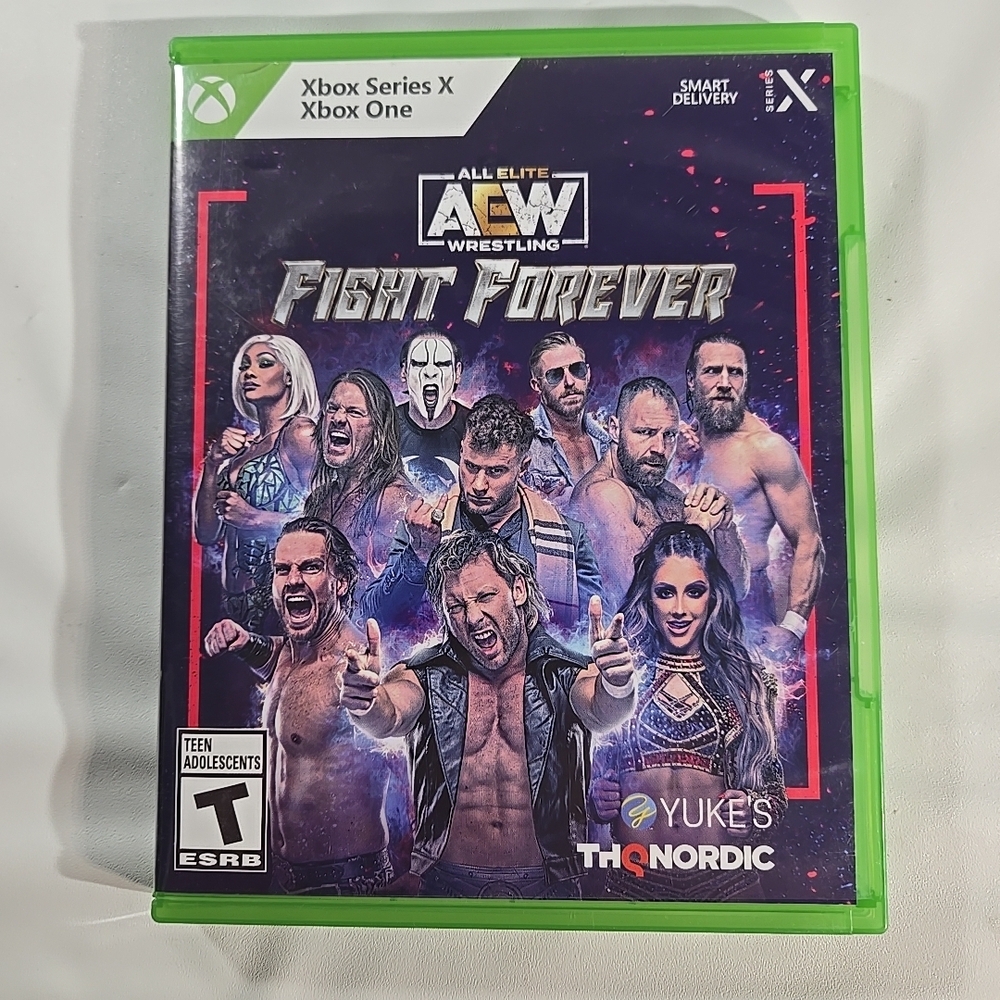 Microsoft Xbox Fight Forever AEW Wrestling Game - Green Case